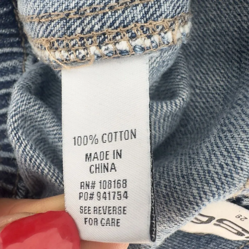 RSQ Light Wash Cargo Jeans‎ Women's Size 28 pockets Belt Hoops - Image 11