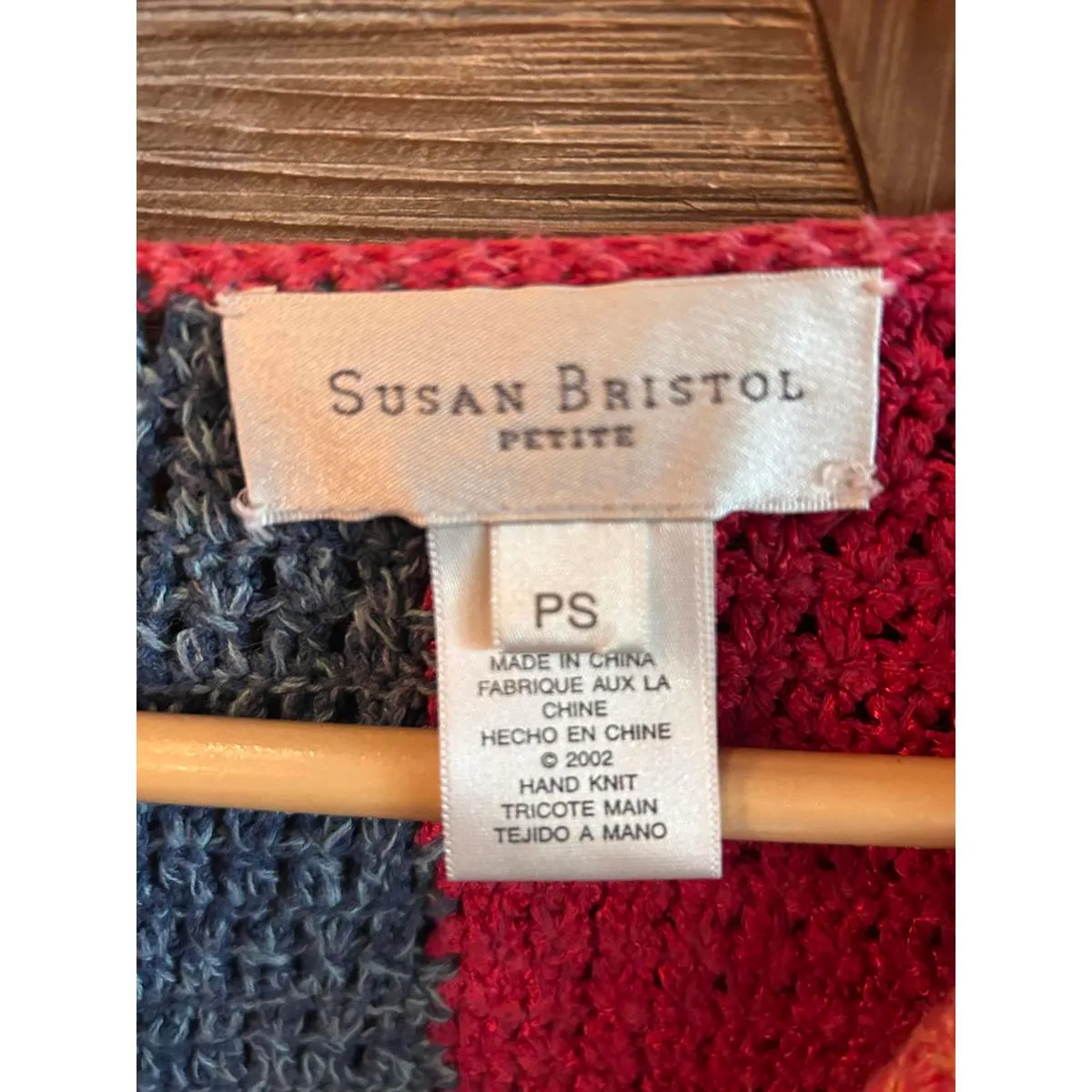 Susan Bristol Women's Crochet Cardigan Size PS Patchwork Boho - Image 6