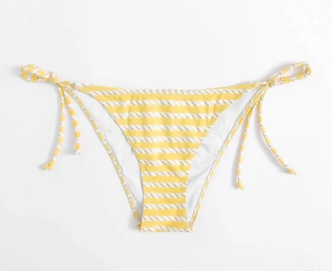 NEW Fantastic Swimwear Side Tie Bikini Bottoms W Nautical Rope Stripe Print - Image 2