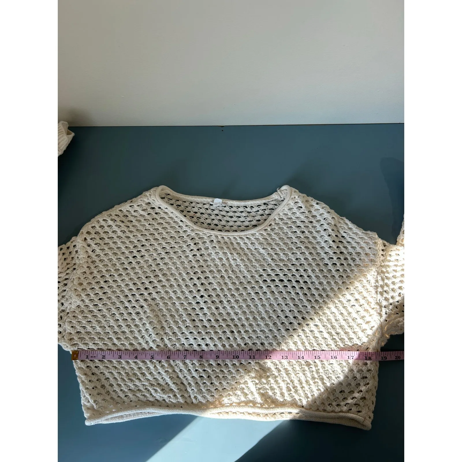 Garage white crochet crop top womens S y2k grunge streetwear - Image 8