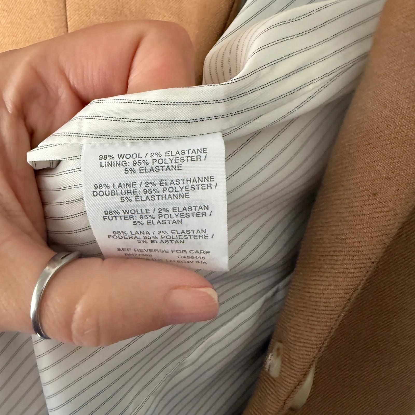 J.Crew Regent Blazer Women 0 Camel Brown Wool Blend Preppy Old Money Academia‎ - Image 3