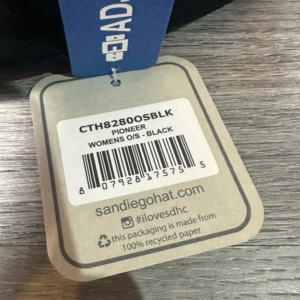 San Diego Hat Black Pioneer Faux Suede Fedora NEW - Image 7