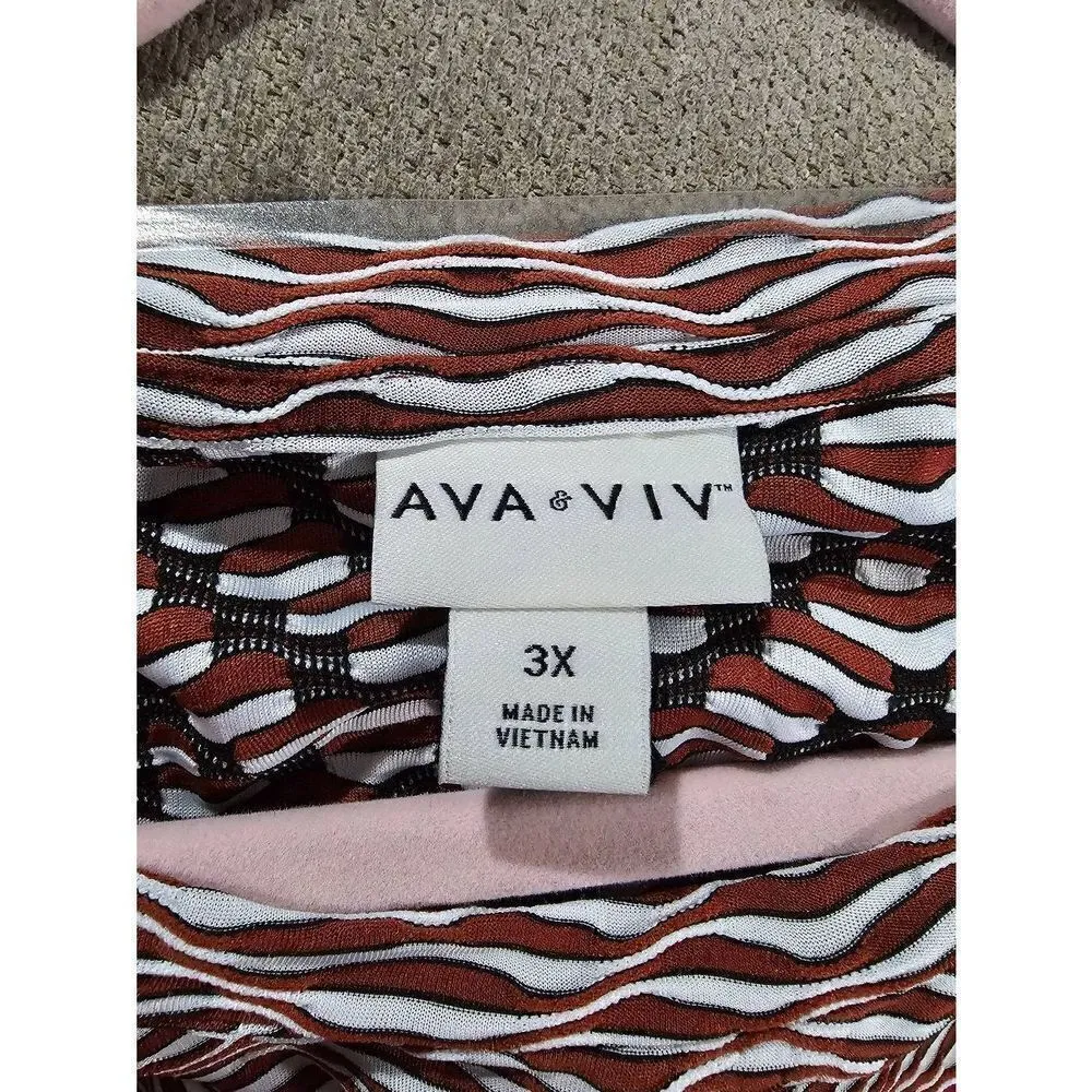 Ava & Viv Blouse. Long sleeved top. Plus Size. - Image 4