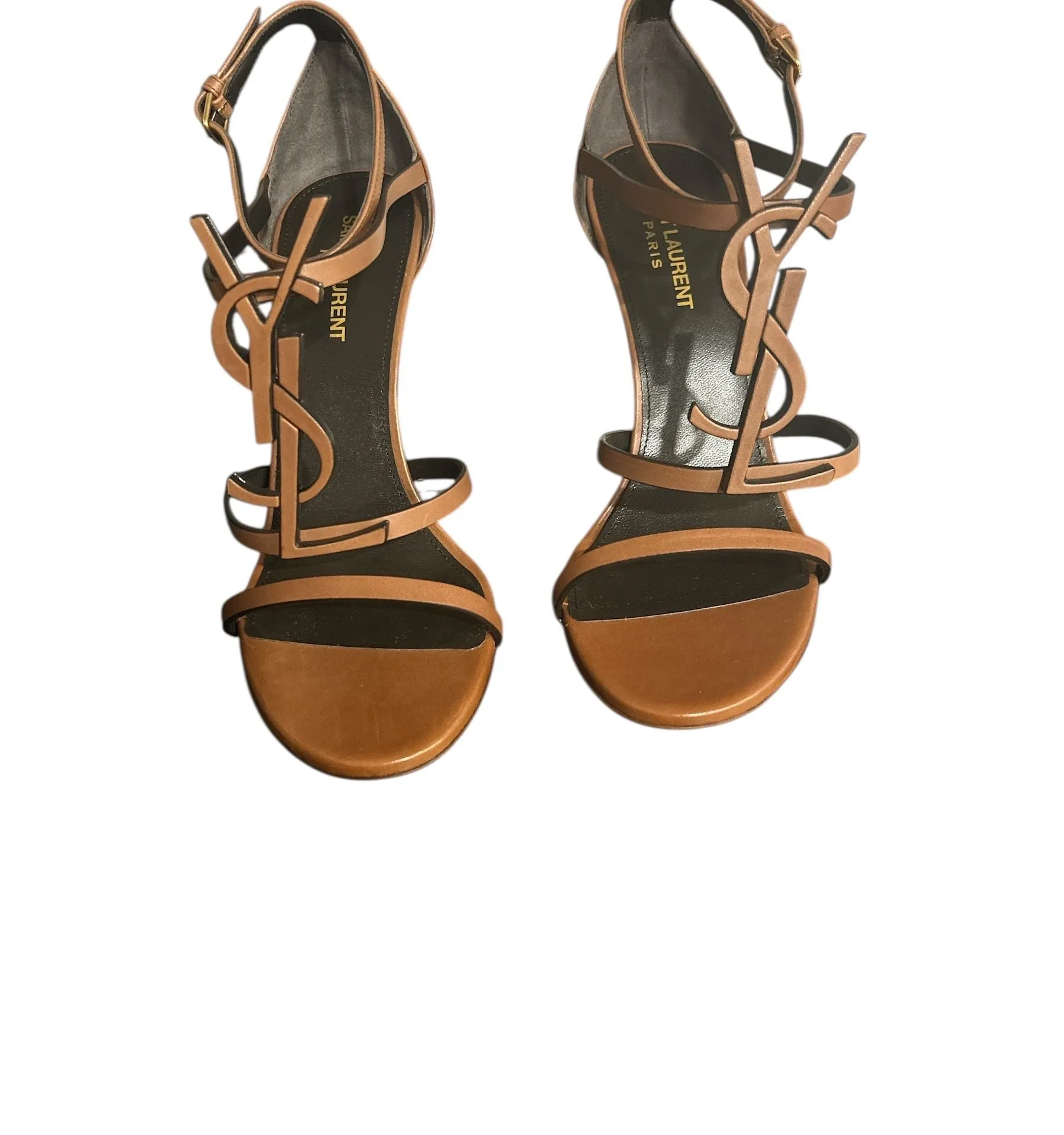 YSL Cassandra 100 sandal in new papaya NIB size 39 - Image 2