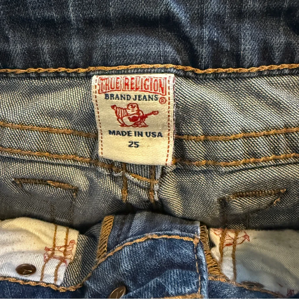 True Religion “Bobby” Women's Denim Jeans Sz 25 Classic Retro Vintage Flare Y2K - Image 7