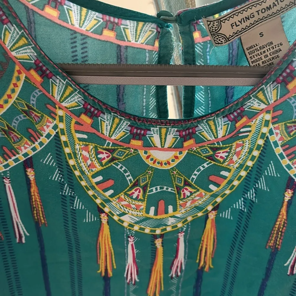 Cold shoulder with tie sleeve top - Image 3