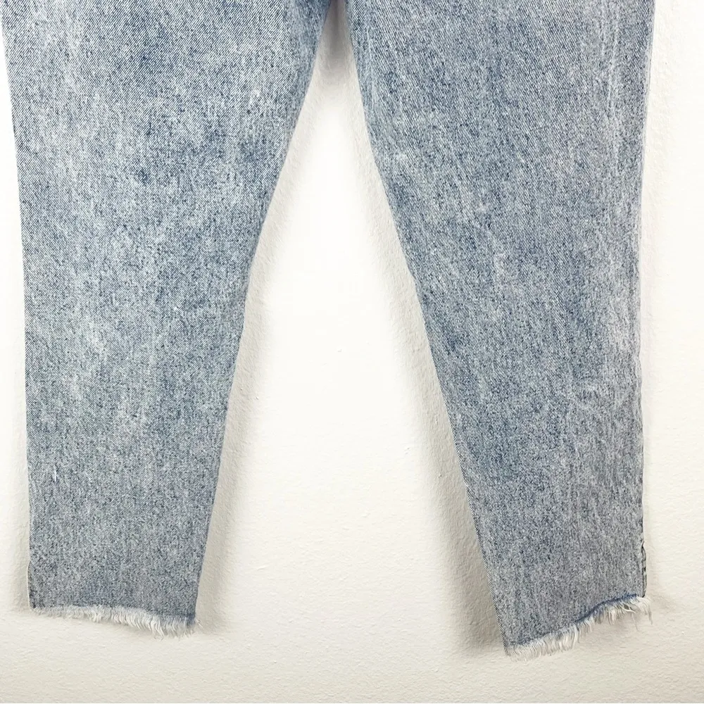 KANCAN Stone Washed Intentionally Ripped Distressed High Rise Mom Jeans Size 27 Blue - Image 15