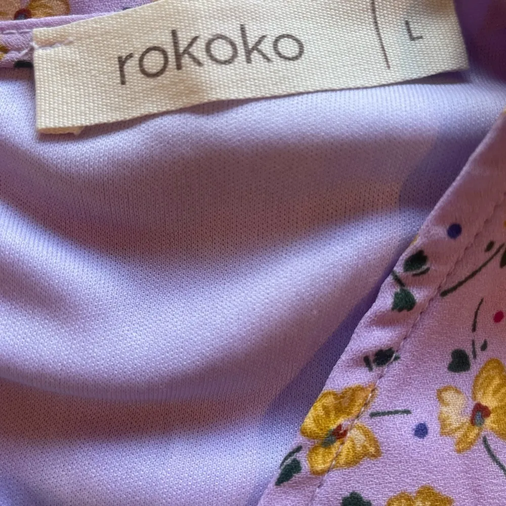 Floral Dress Purple Size L - Image 3