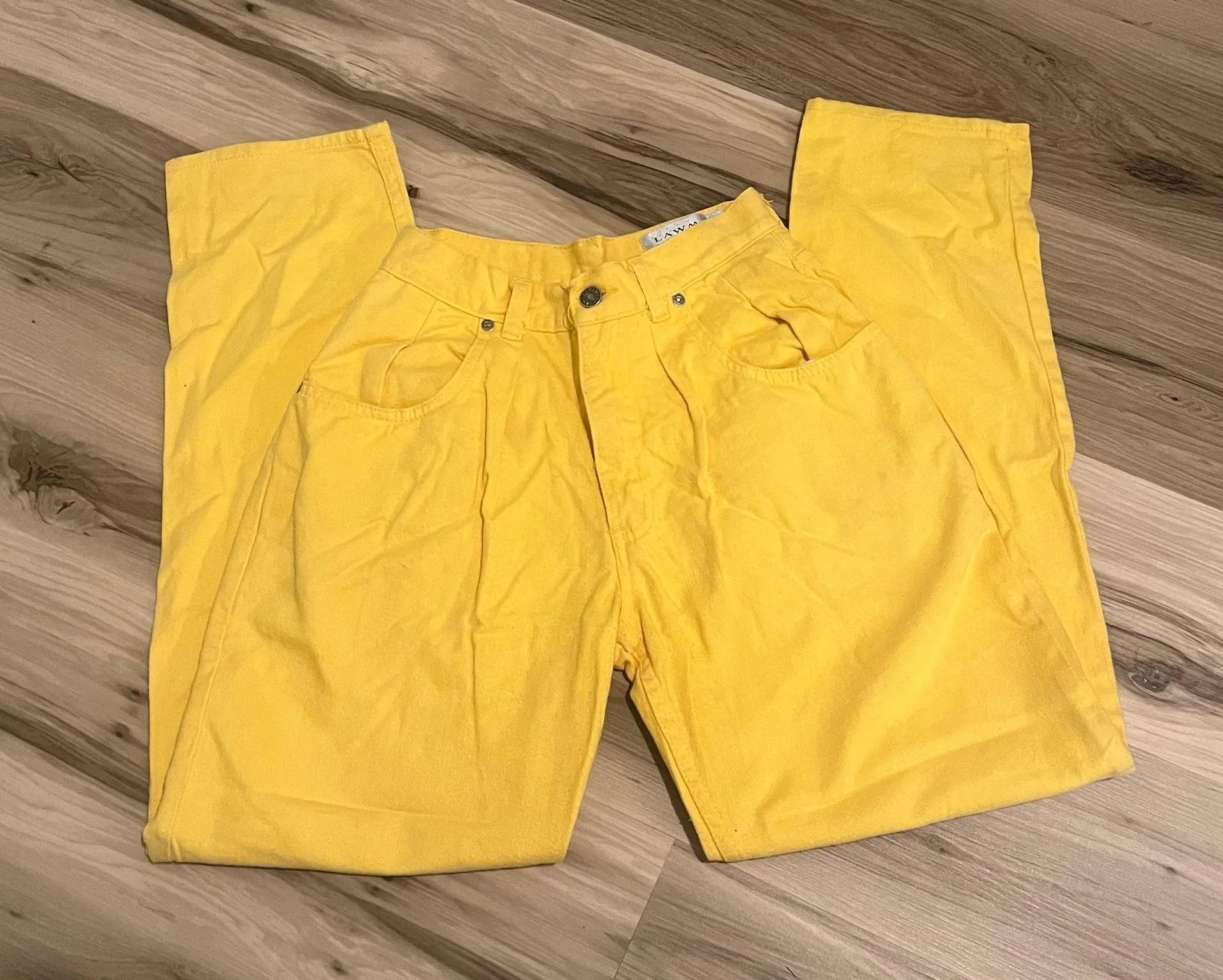 Vintage Yellow  London Rocks Denim Jeans  - Image 3