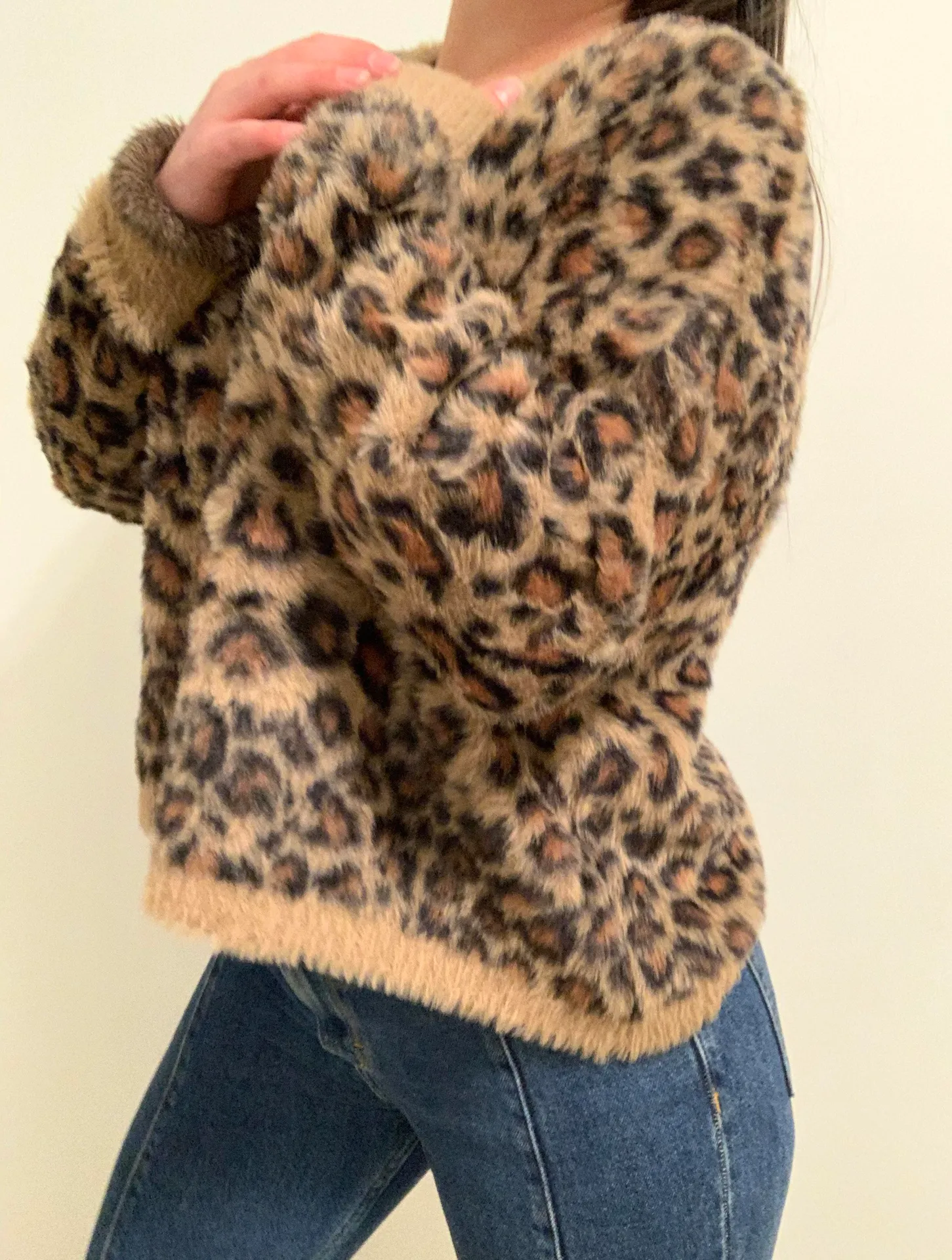 Cloth And Stone Fuzzy Leopard Sweater - Image 2