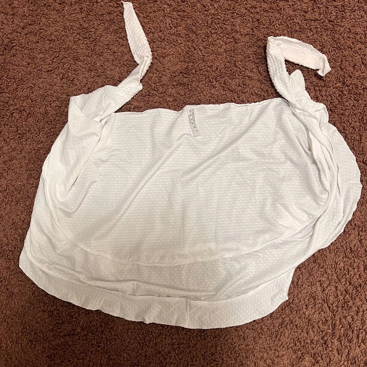 Womens 3 Piece Triangle Halter Bikini Set Ruffle Textured Fabric Size XL White - Image 5