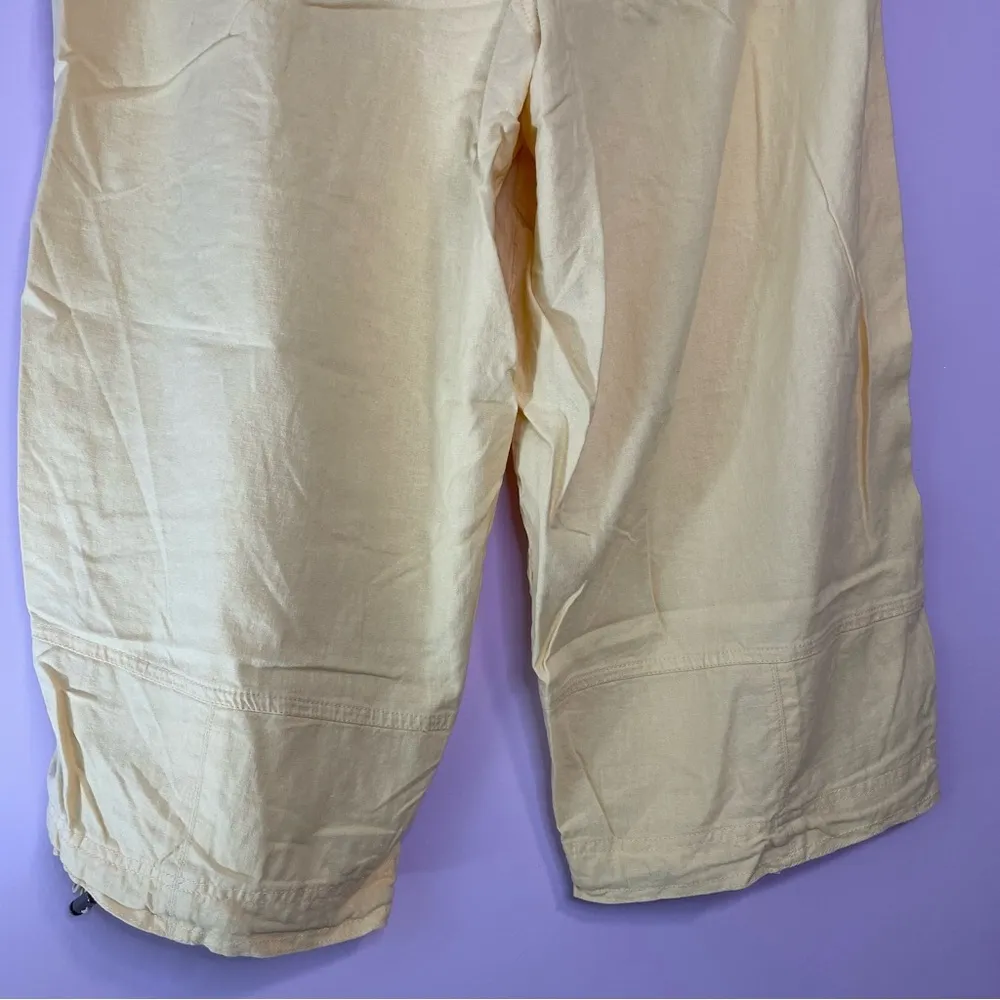 Twenty/Twenty Yellow Cargo Capri Pants Linen Blend 2X - Image 5