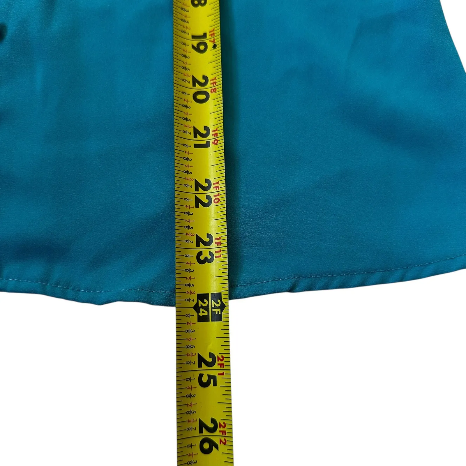 New York & Company Blue High Neck Long Sleeves Blouse Women's Top Size XS 70 - Image 5