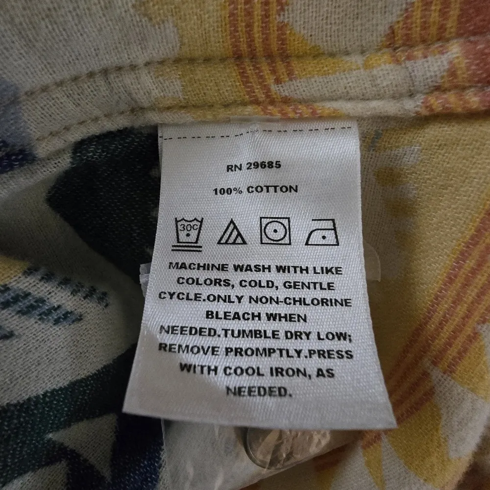 Pendleton Button Front‎ Beach Hoody Double Soft Cotton Women Small Aztec Tribal - Image 5