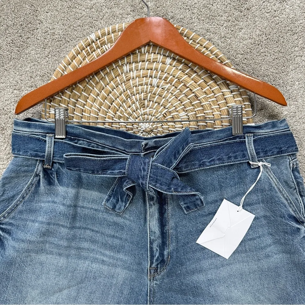 NWT KanCan Women’s Lancing High Rise Belted Shorts Blue Wash KC7854D - Image 4