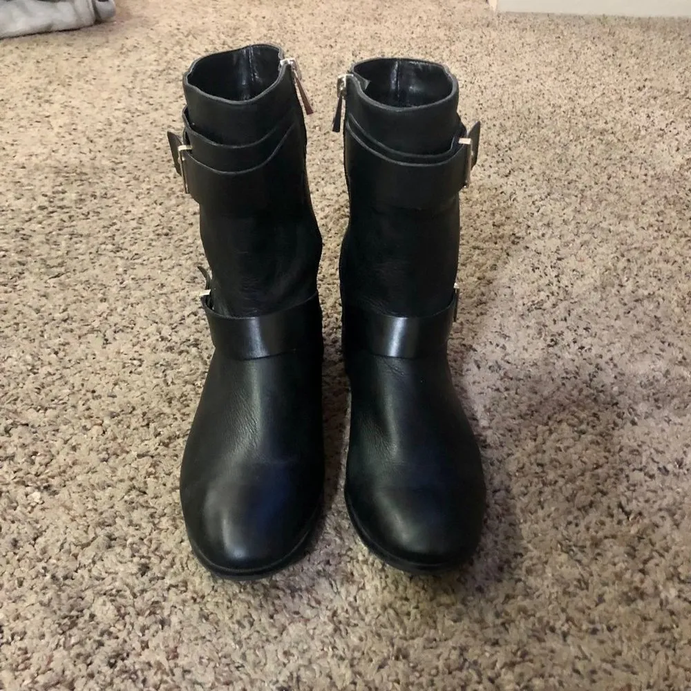 Ann Taylor Boots Womens 6.5 Used Black Leather - Image 2