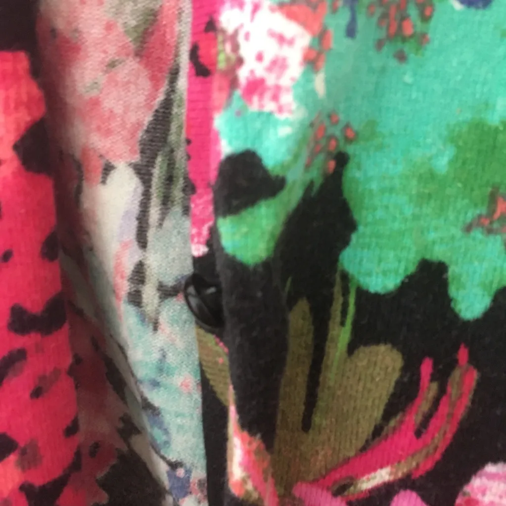 FINAL MARKDOWN Cynthia rowley floral cardigan sweater (M) - Image 3