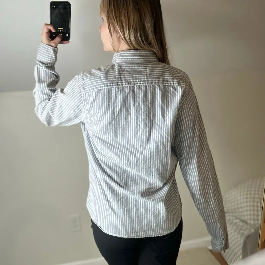 Hollister: Long Sleeve Stripe Button Down Shirt - Image 3