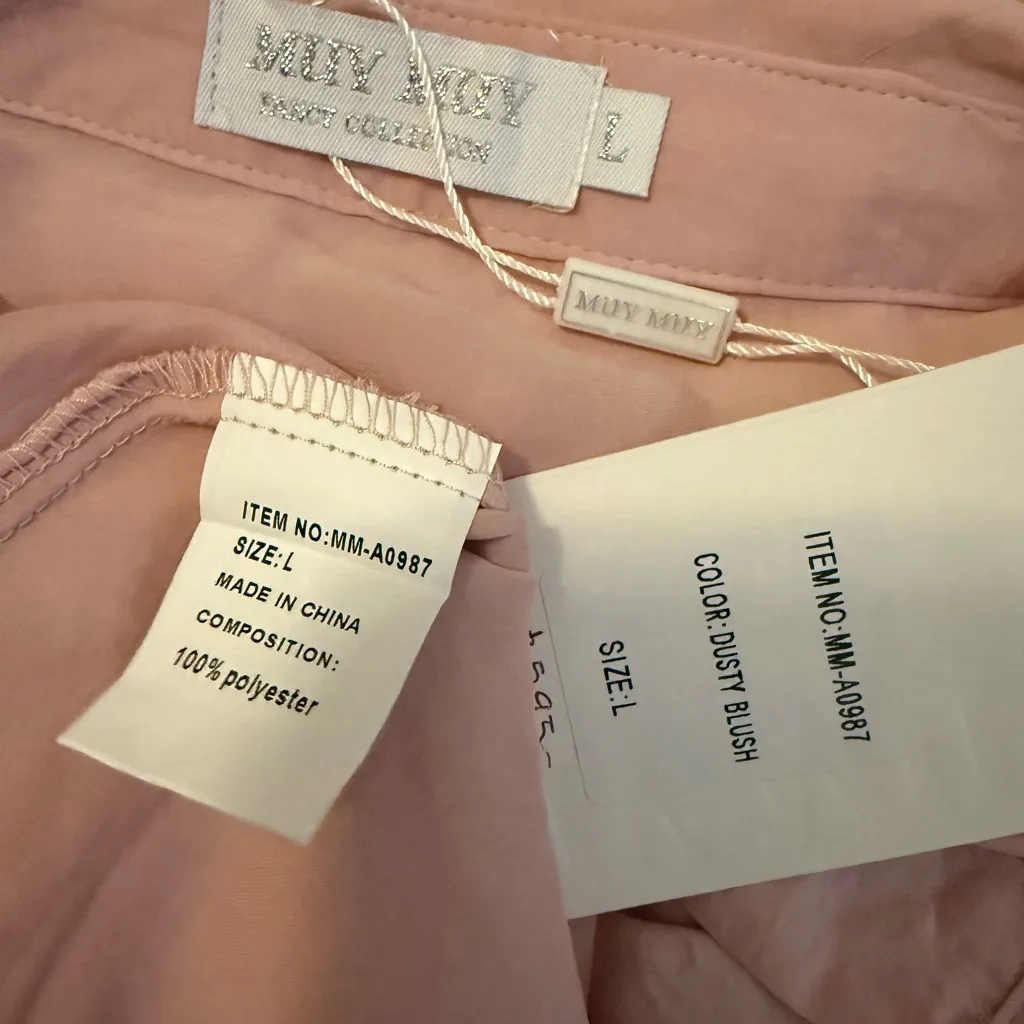 Muy Muy Fancy collection Long sleeve Pink Button - Image 13