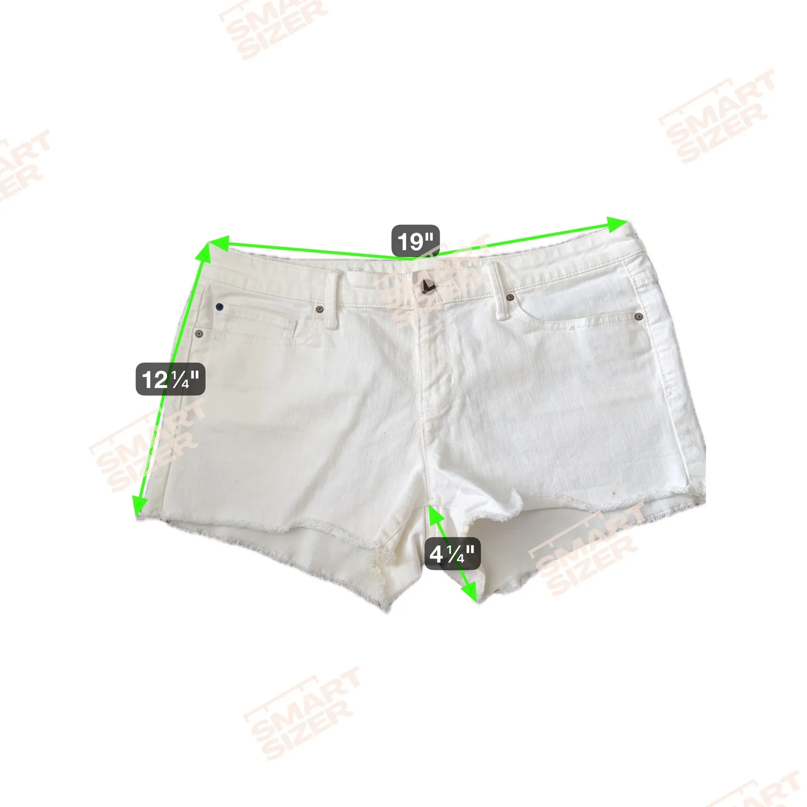 Gap 1969 Women's White Denim Cut Off Shorts Frayed Hem Summer Size 31 - Image 3