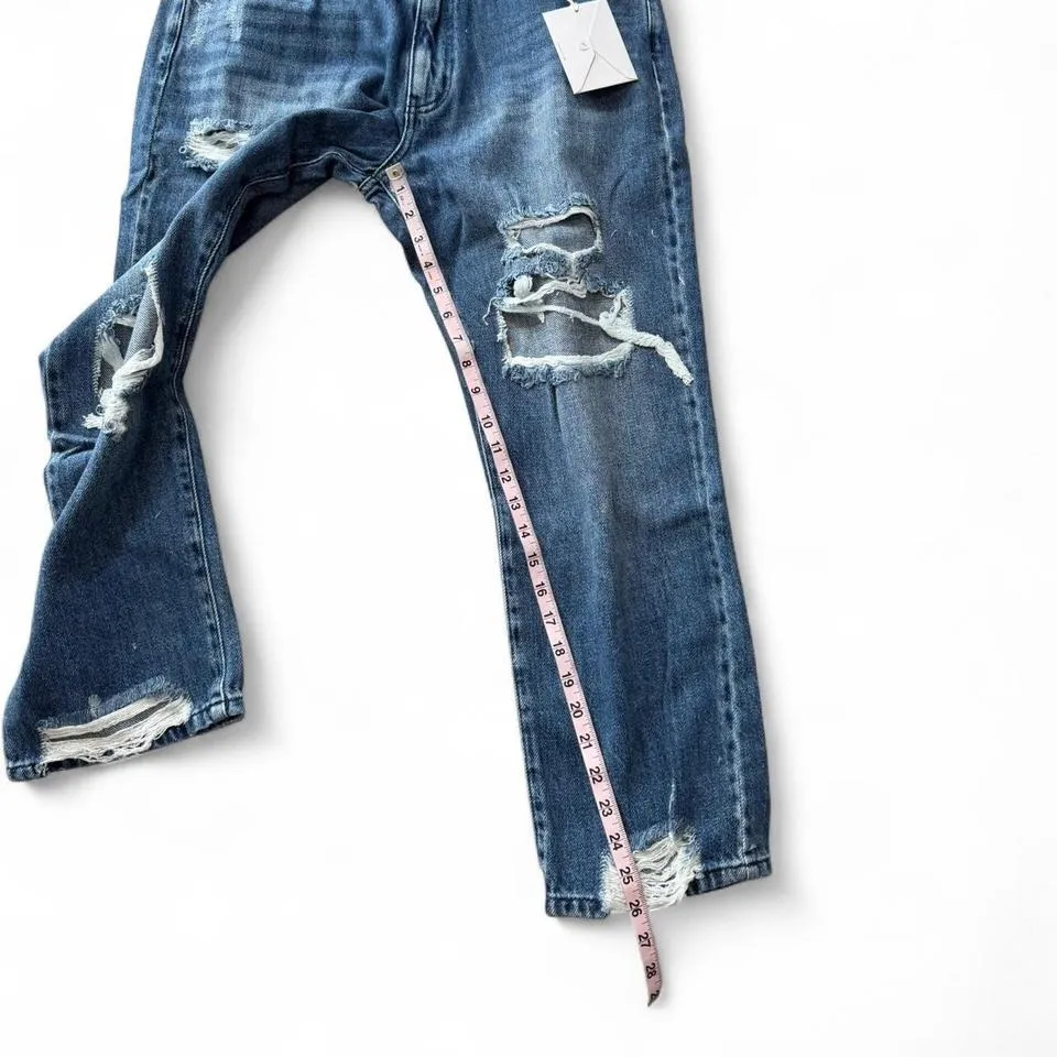 Kancan Distressed High Rise Straight Leg Jeans Size undefined - Image 8