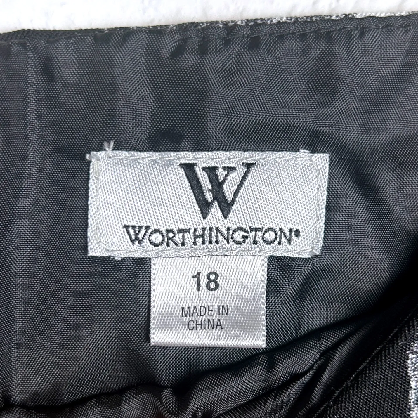 Worthington Black White Abstract Print Pencil Skirt Sz 18 Work Staple Maximalist - Image 5