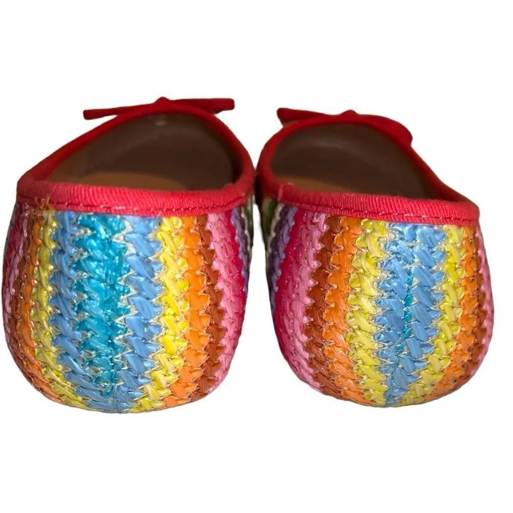 Madison ( cookie ) brand super cute colorful basket weave slip on flats! Pink Size 10 - Image 6