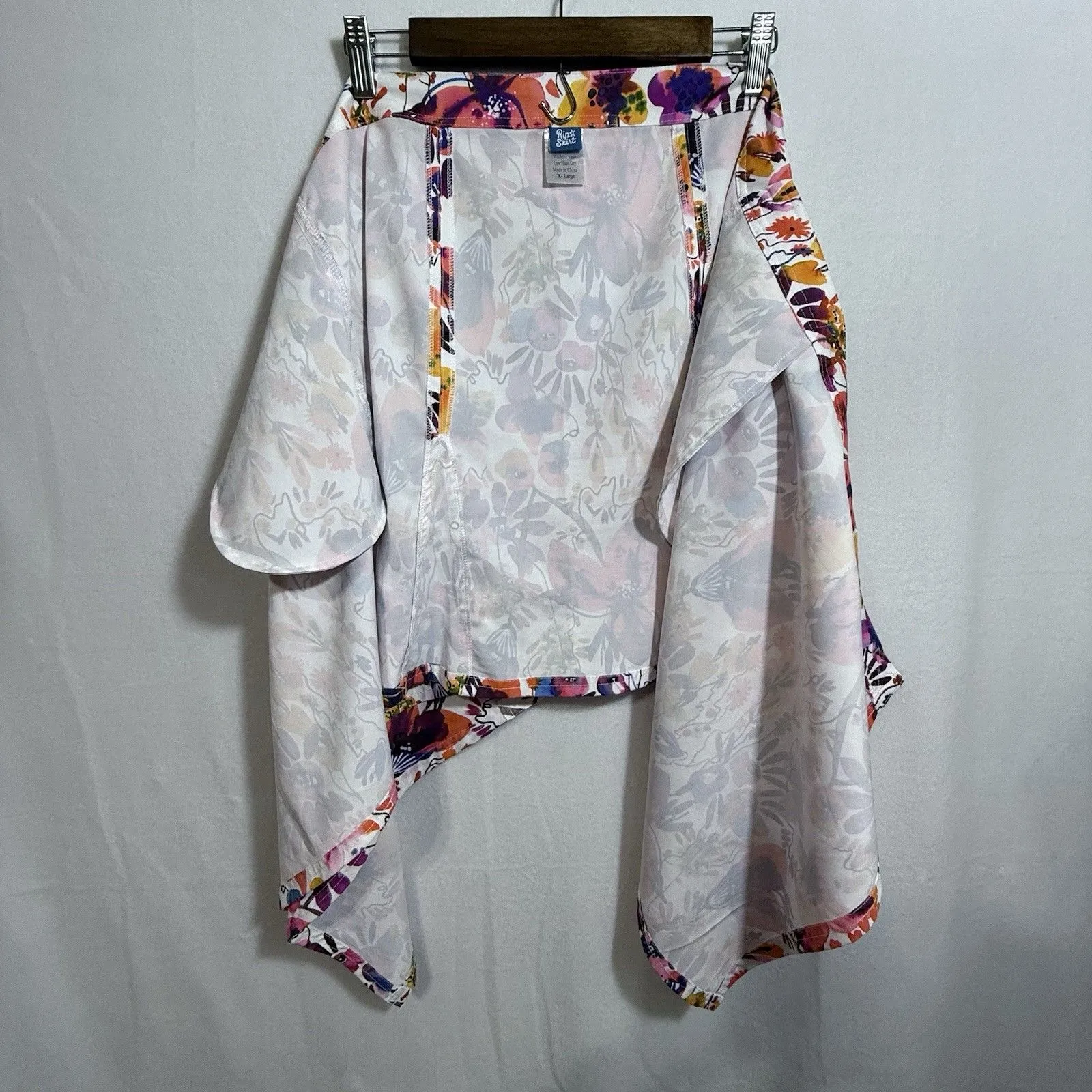 RipSkirt Hook & Loop Hawaiian Floral Bloom Wrap Around Skirt Women's XL Beachy Purple - Image 9