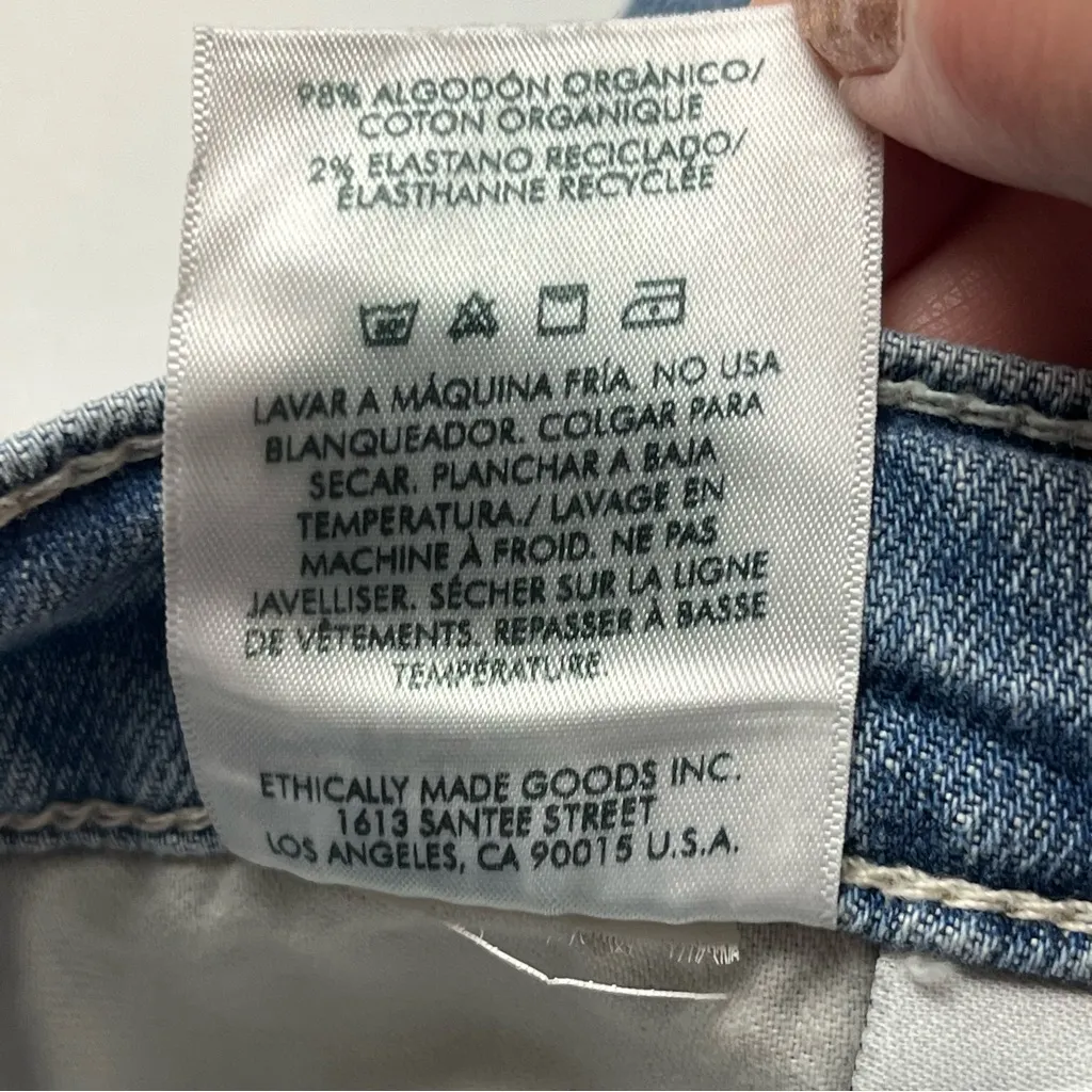 ETICA Giselle Mid Rise Organic Denim Ankle Skinny‎ Jean Womens Size 27 Blue NEW - Image 6