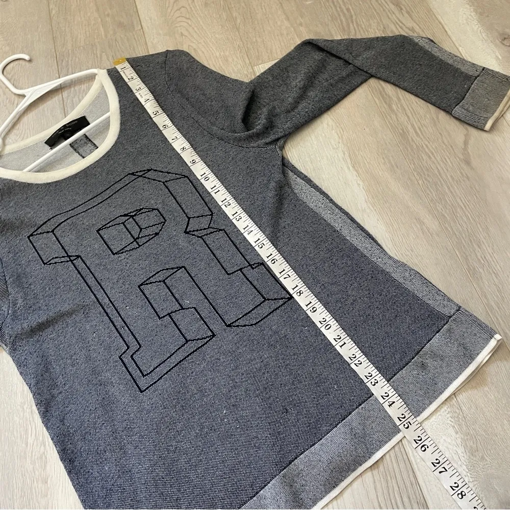 Rag & Bone Sweater letter r womens Heather Blue (medium) classic minimalist chic - Image 7