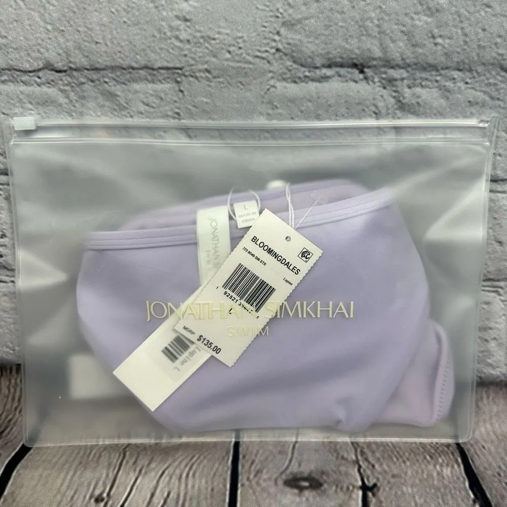 Jonathan Simkhai Amenda Strappy Bikini Swim Bottoms Lupine Lavender L NWT Size L - Image 23