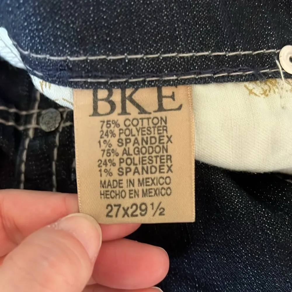 BKE Wendi Dark Wash Stretch Jean Size 27 - Image 4