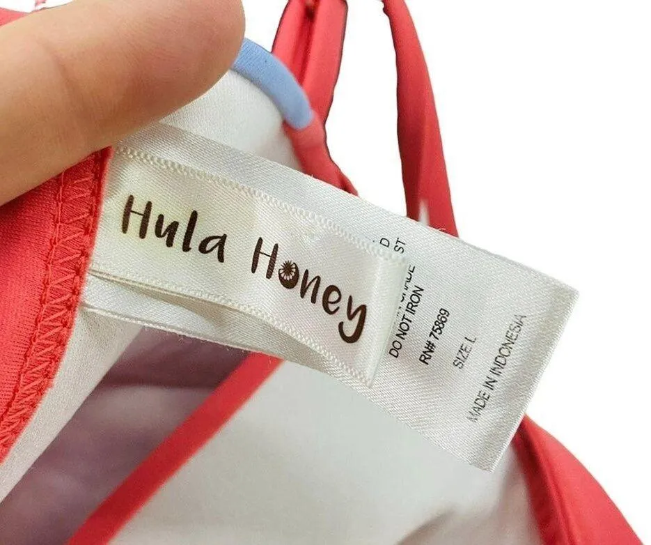 Hula Honey Colorblocked Molded Cup Push-Up Bikini Set Womens Large - Image 8