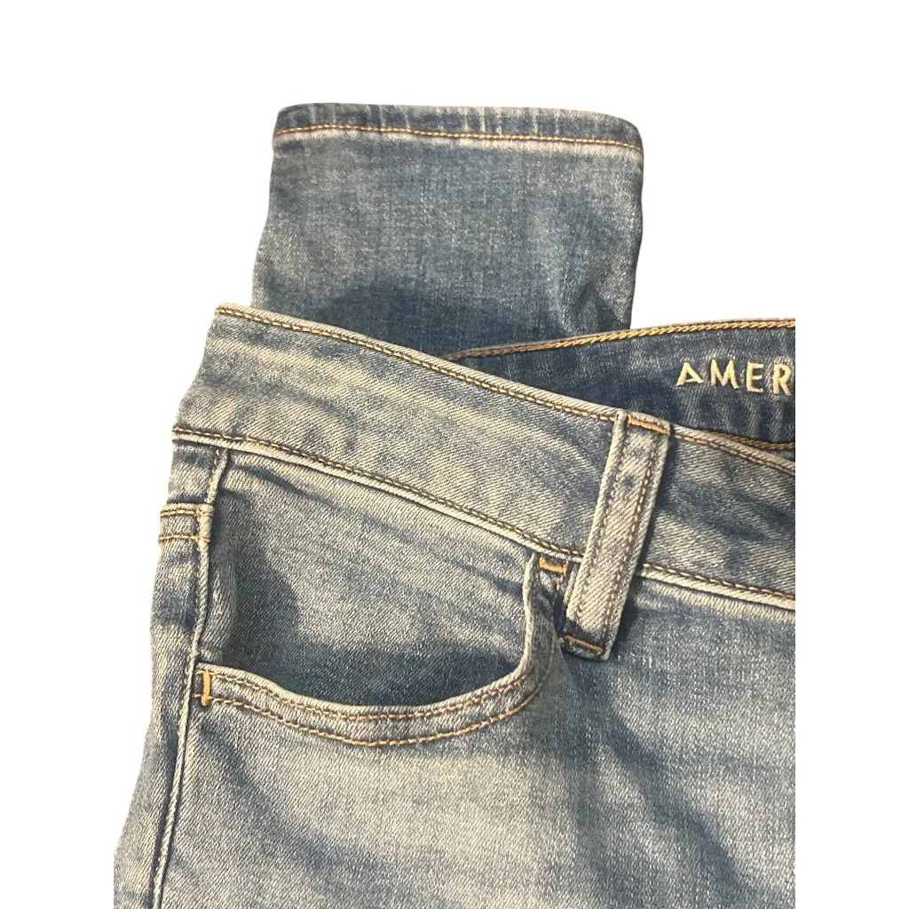 American Eagle Jegging Blue Denim Jeans Next Level Stretch Size 4 Long - Image 2