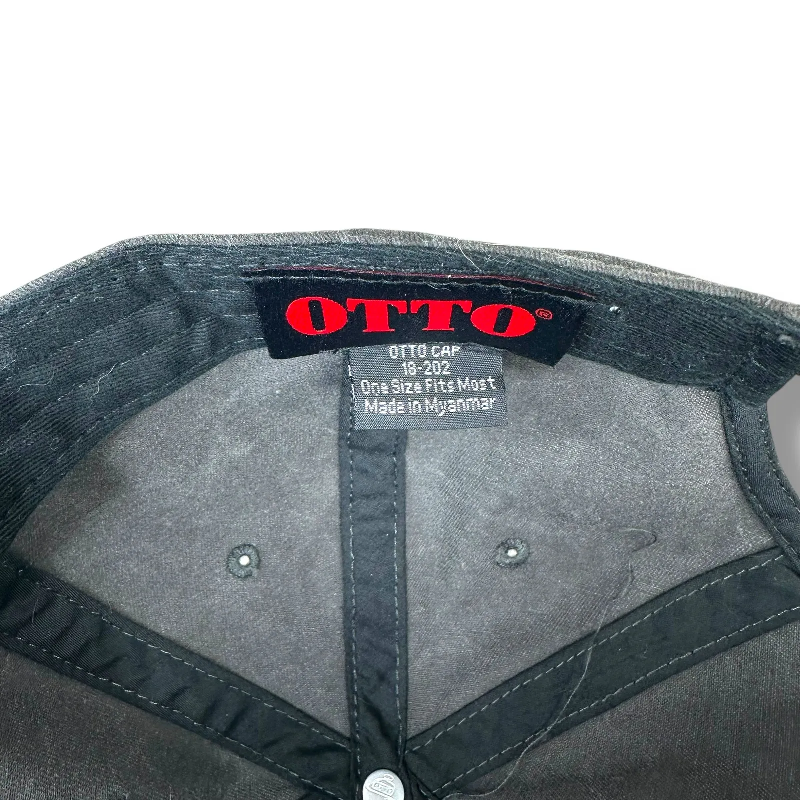 Hats Amore LLC Dark Gray Ghost Holding Black Kitty Patch Adjustable Baseball Hat - Image 7