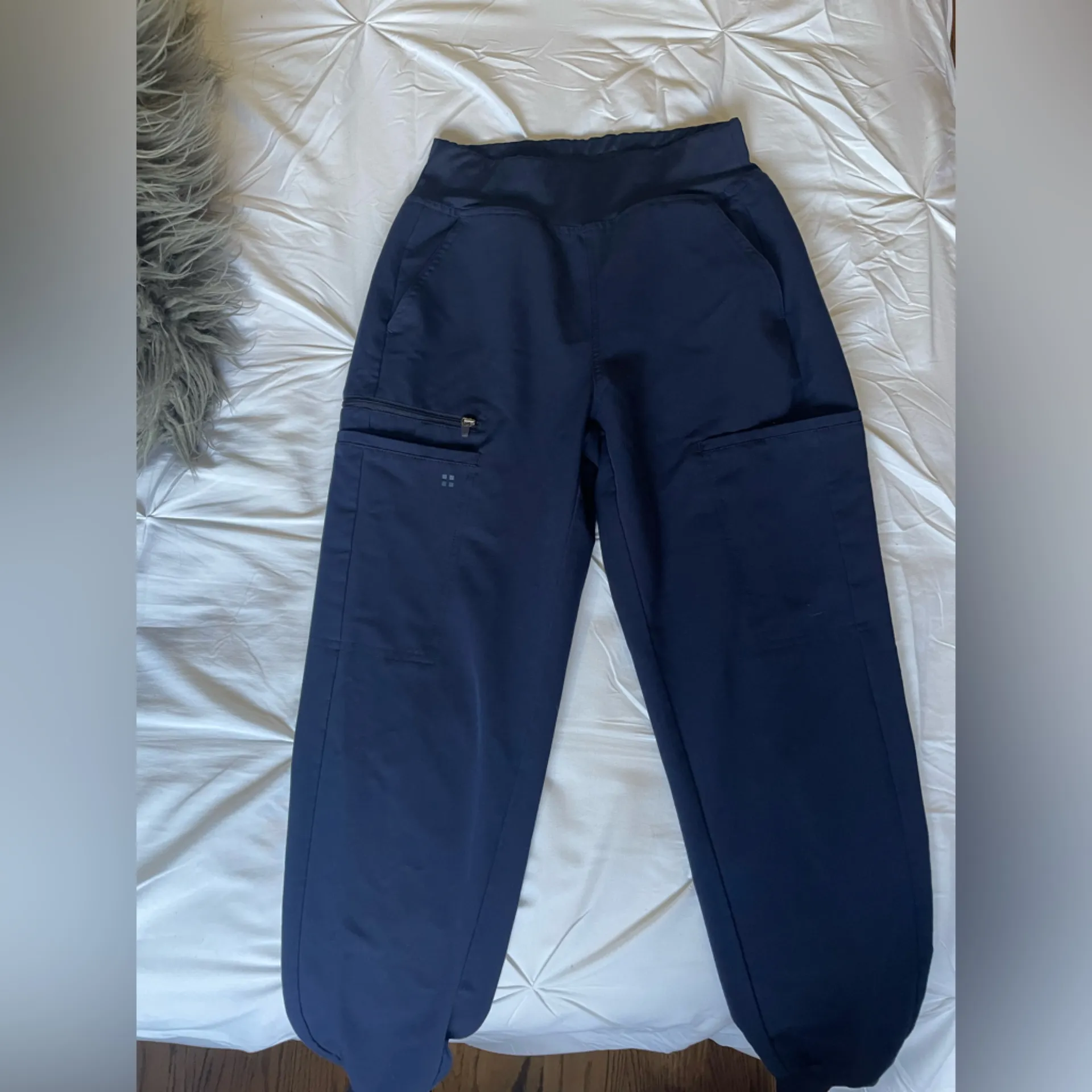 White cross scrub jogger pant Blue Size XS - Image 4