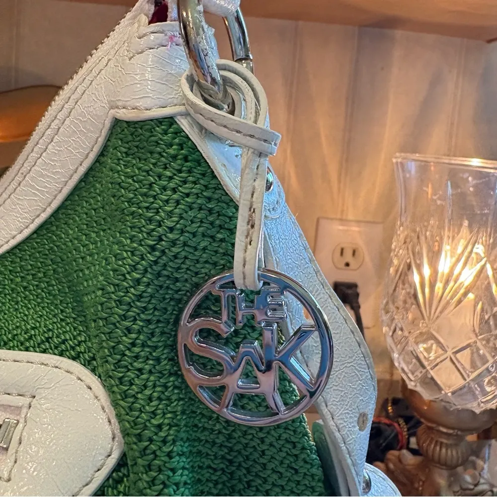 The Sak green purse 100% poly propylene medium size with 7 pockets*project bag* - Image 2