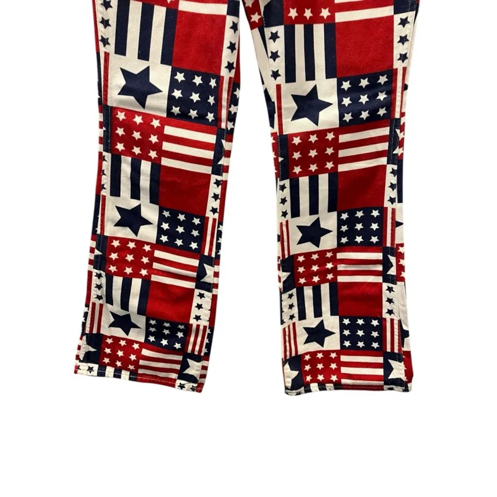 Wrangler Westward NWT Size 27x32 Boot Cut Striped Patriotic Denim Jeans USA Flag - Image 4