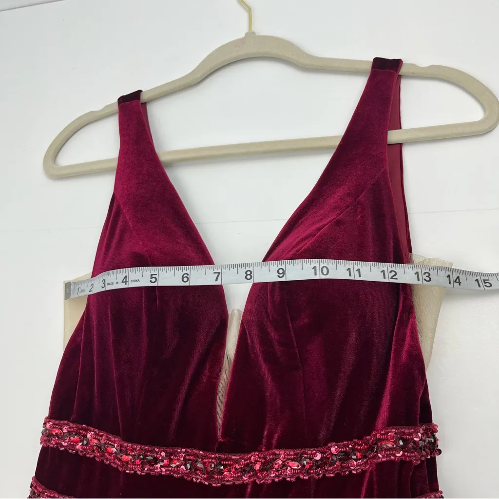 Coya Collection Burgundy Fairy Grunge Mini Dress Womens Size Small NEW‎ *FLAW - Image 6