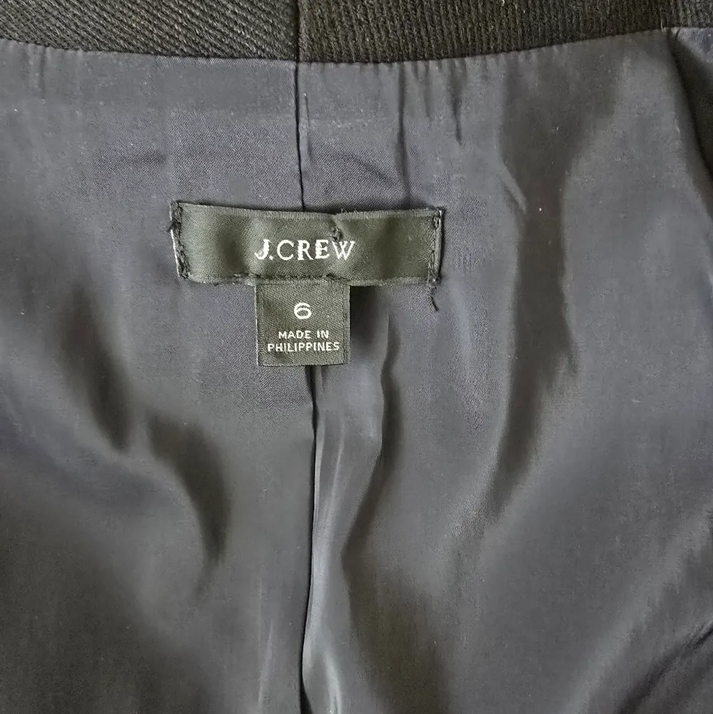 J. Crew Going Out Blazer In Stretch Twill Open Front Fully Lined Size 6 - Image 9