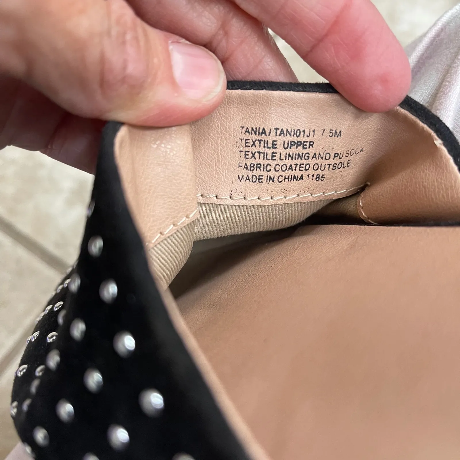 Madden girl Tania Girl Black Silver Studded Pointed Toe Mules Slides Womens 7.5m - Image 9