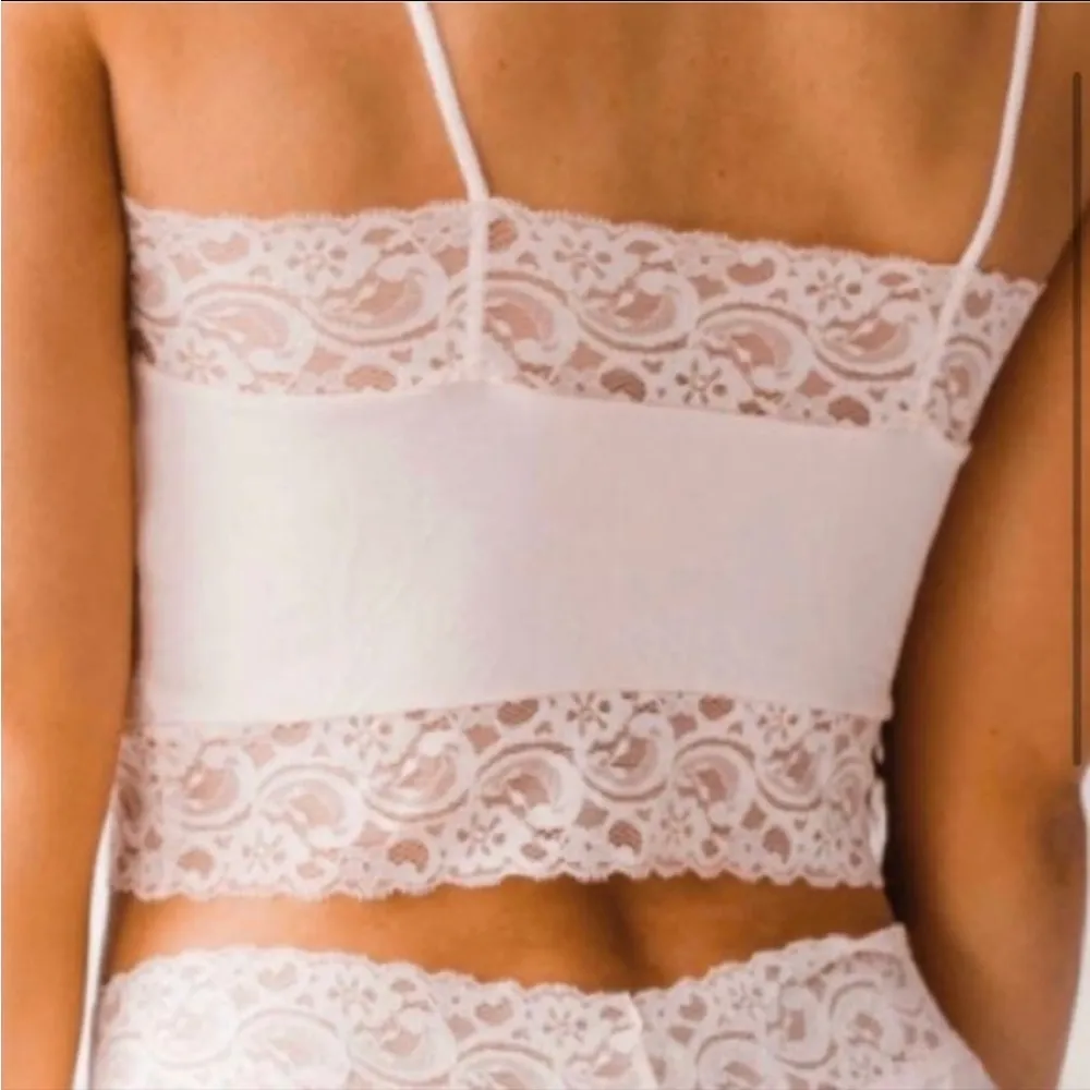 BootayBag Peach Lace Trim Bralette Tank - Image 2