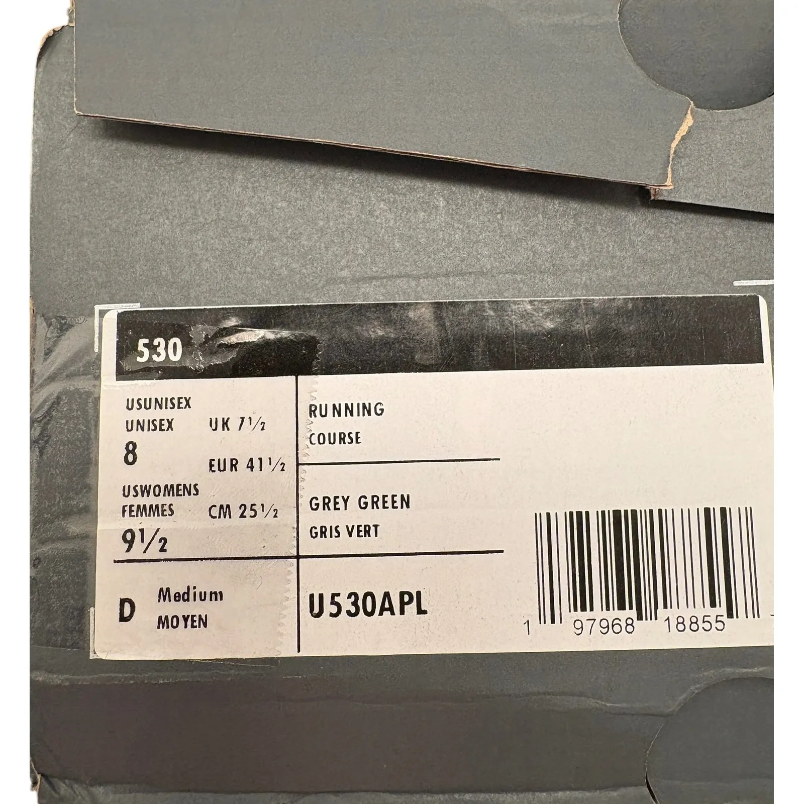 New Balance 530 Running Shoes Women Grey Green Size 9.5 - Image 8