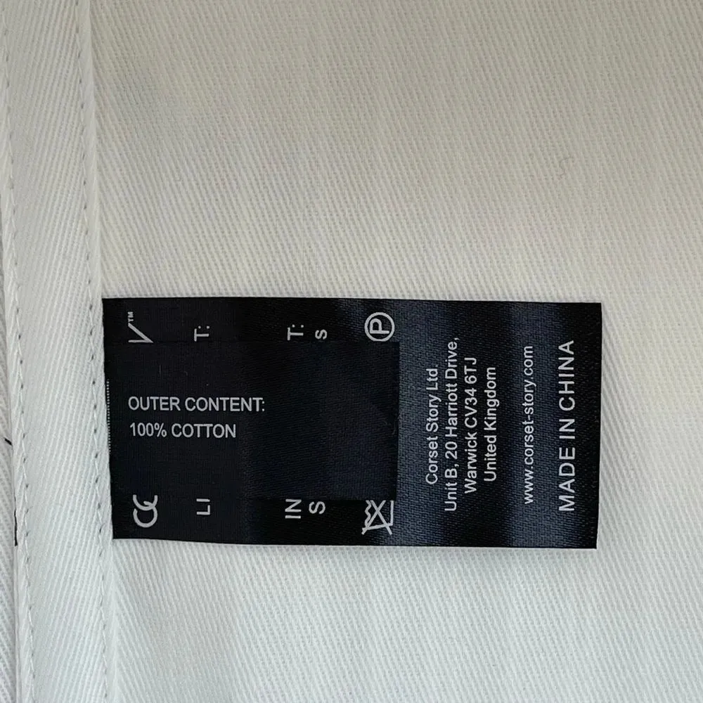 Corset Story High Back Underbust Corset w/ Straps size 20UK/16US White - Image 13