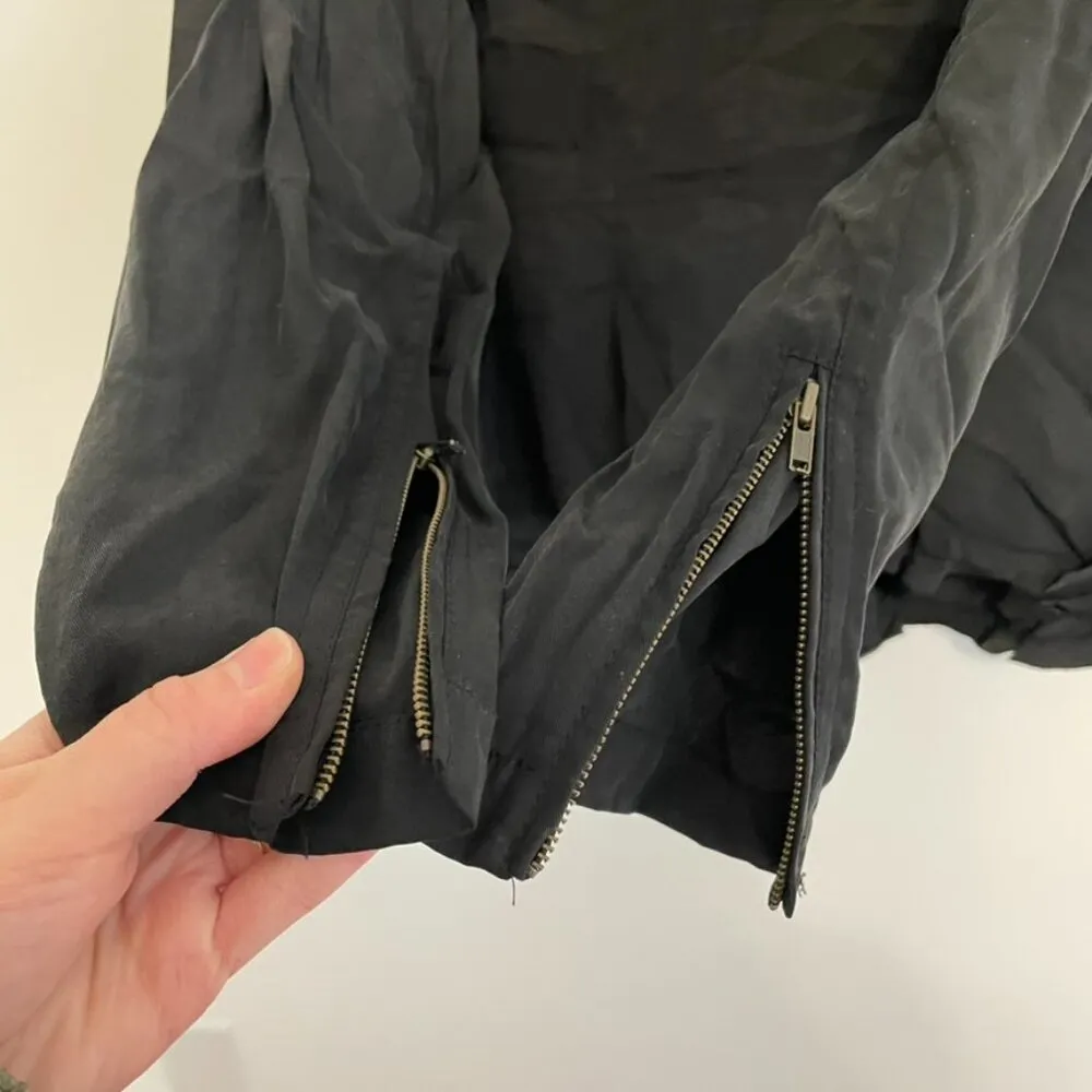 TORRID 4 Plus Size Black Peplum Jacket Solid Black Full Zip Lightweight Spring - Image 16