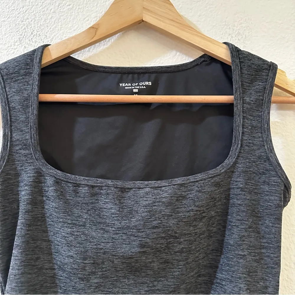 Year of Ours Diana Sports Sports Bra Heather Black Size M - Image 3