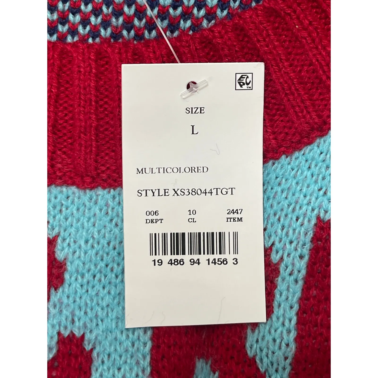 NEW 33 Degrees Merry & Bright Multicolor Christmas Holiday Sweater Top Size L Size L - Image 8