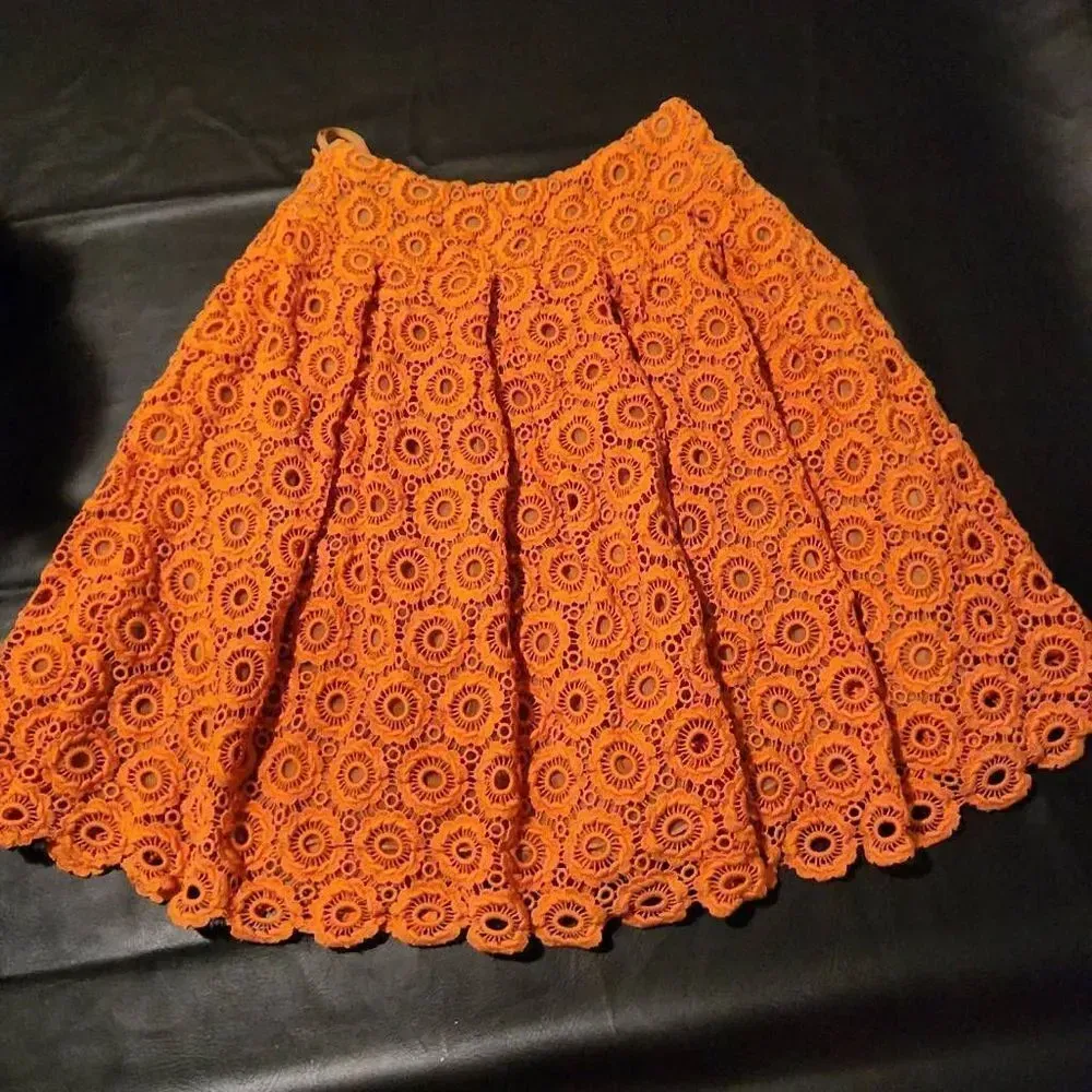 Moulinette Soeurs Womens Orange‎ Heavyweight Skirt 0 - Image 2