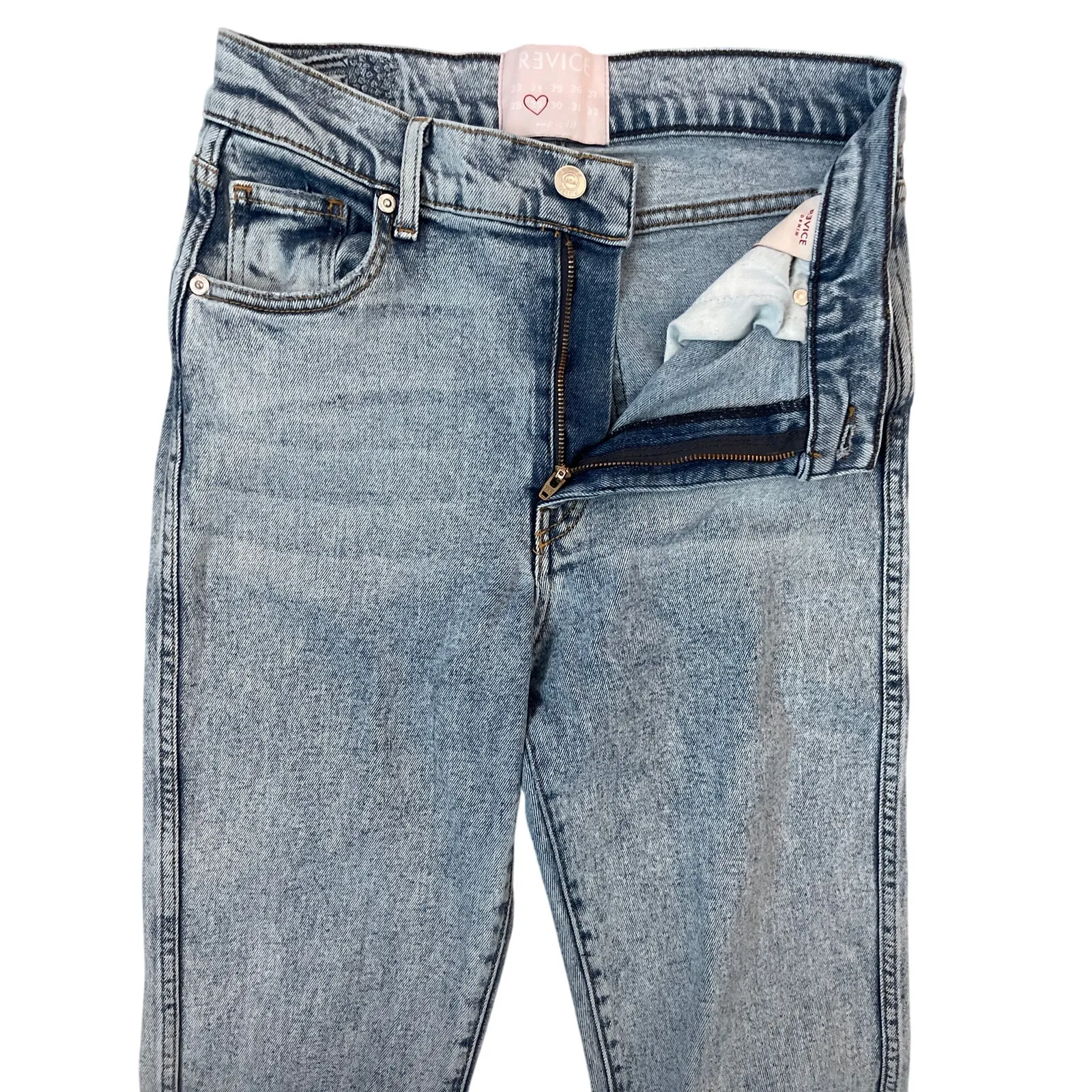 Revice Premium Denim High Rise‎ Slim Fit Acid Wash Jeans Size 28 - Image 4