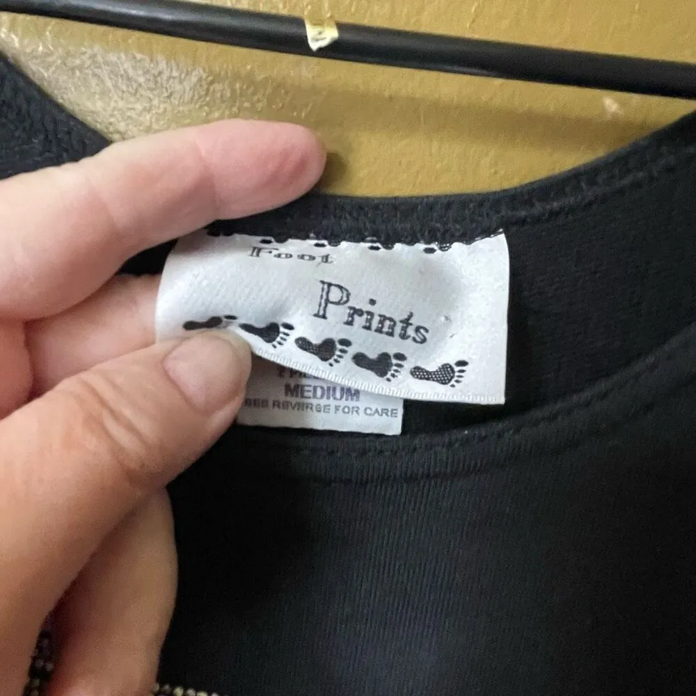 Vintage Foot Prints size M Giraffe Art shift dress! Black Size M - Image 4